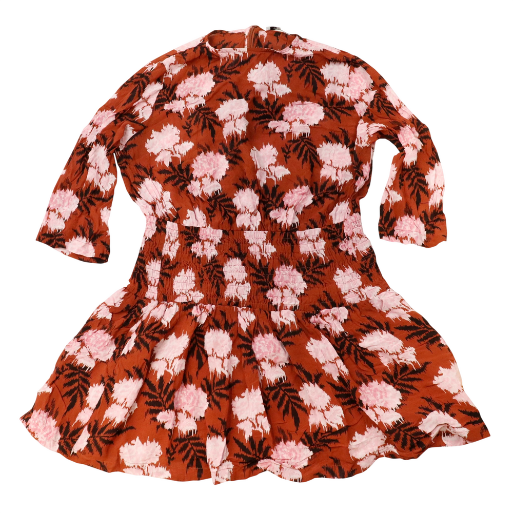 Vintage Ganni Flower Orange Dress Size 42